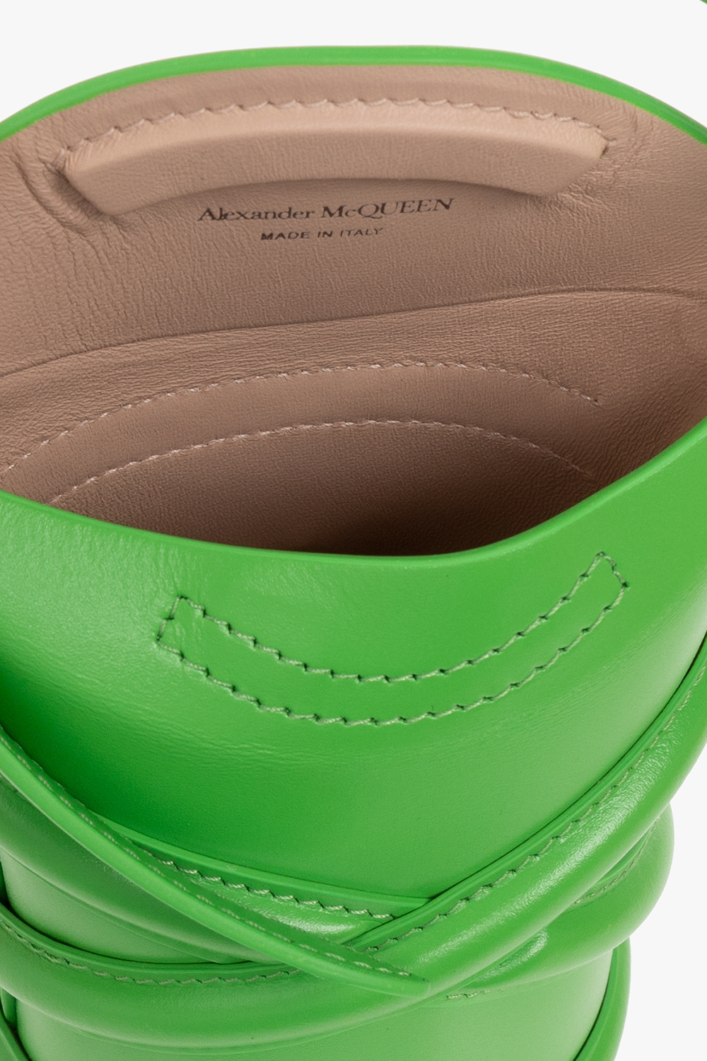 Alexander McQueen Knuckle Embroidered Satin Box Clutch